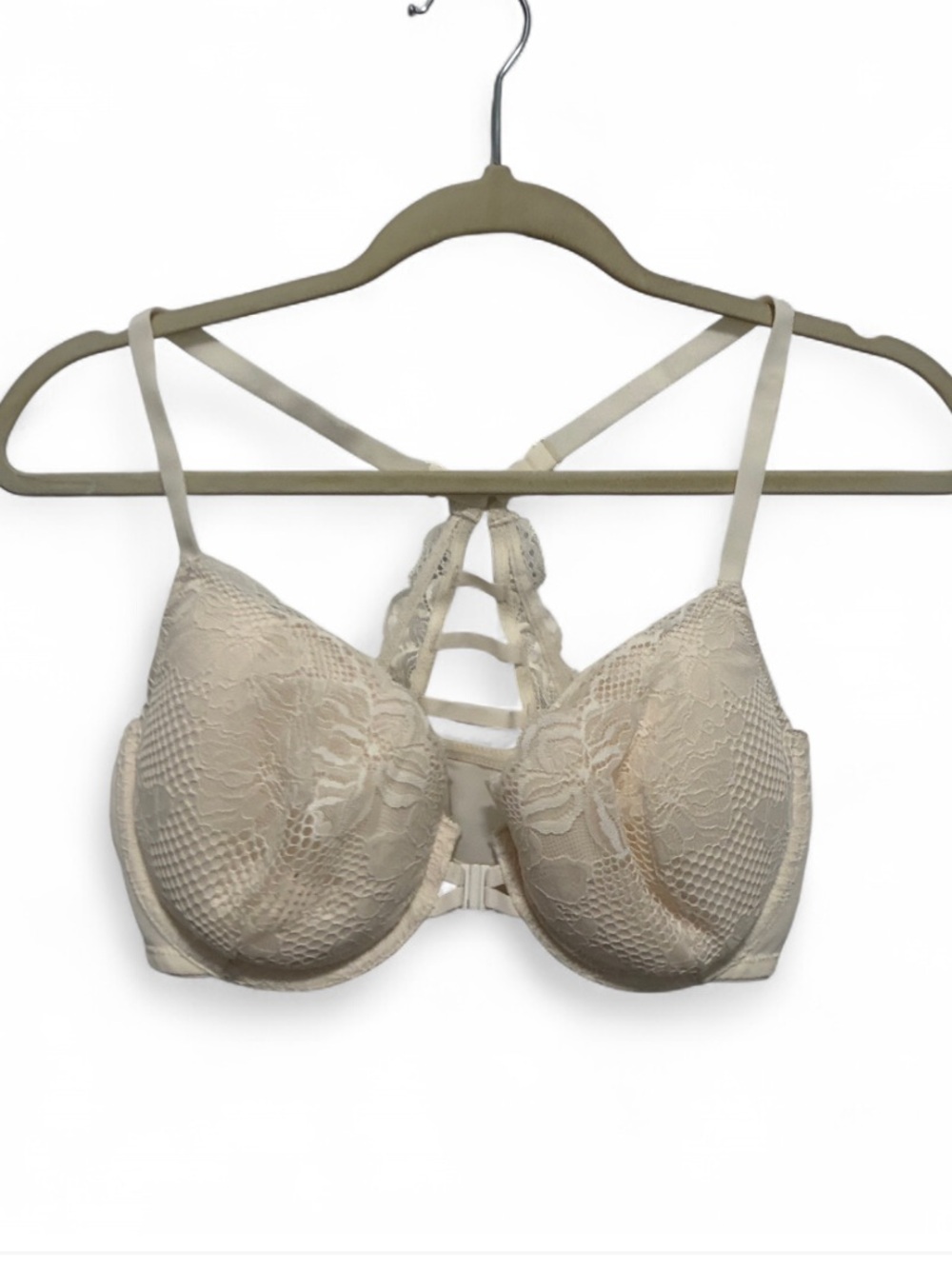 Auden Front Close Lightly Lined Racerback Lace Bra